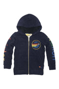 Retro KIDS AVIATOR NATION VENICE ZIP HOODIE - NAVY