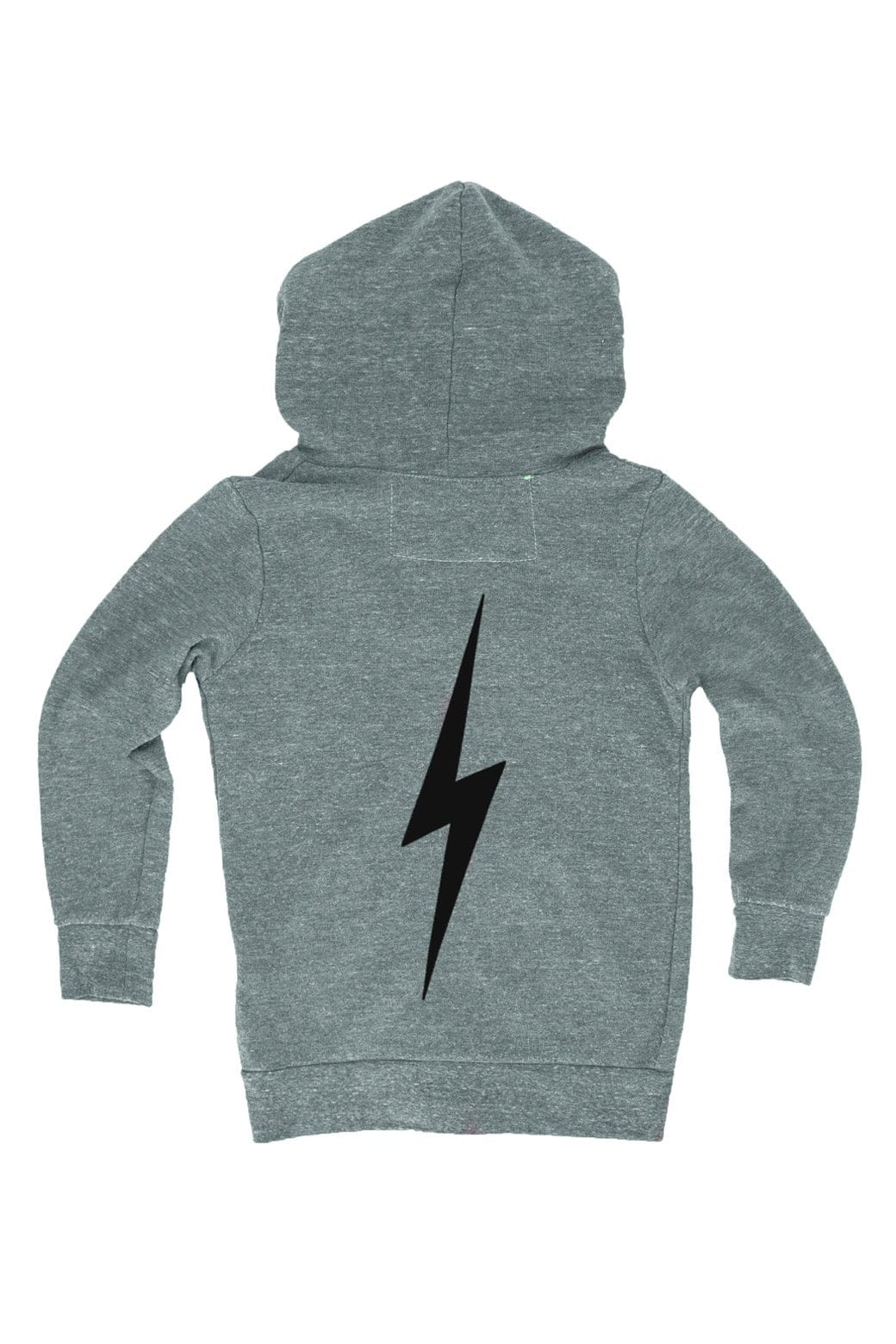 Retro KIDS BOLT PRINT ZIP HOODIE - HEATHER GREY