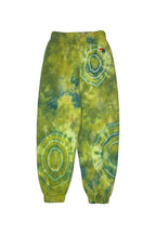 Retro KIDS HAND DYED SWEATPANTS - TIE DYE GREEN YELLOW