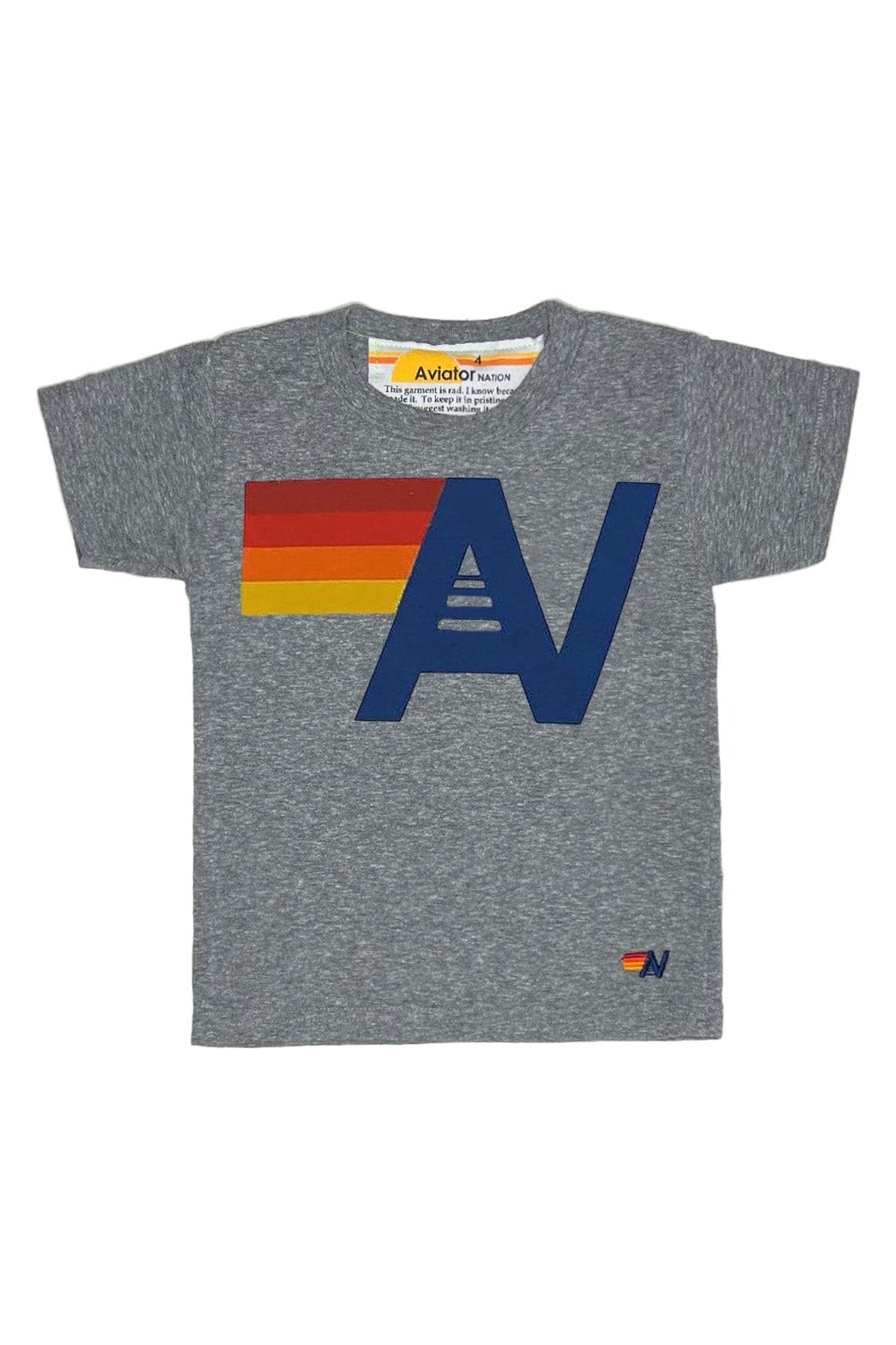 Retro KIDS LOGO TEE - HEATHER GREY