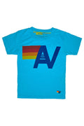 Retro KIDS LOGO TEE - NEON BLUE