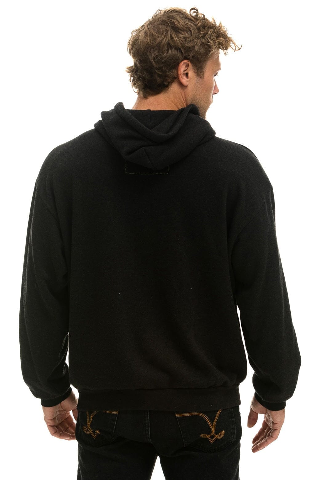 Retro LOCALS ONLY RELAXED PULLOVER HOODIE - BLACK