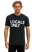 Retro LOCALS ONLY TEE - CHARCOAL