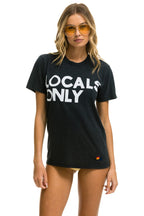 Retro LOCALS ONLY TEE - CHARCOAL