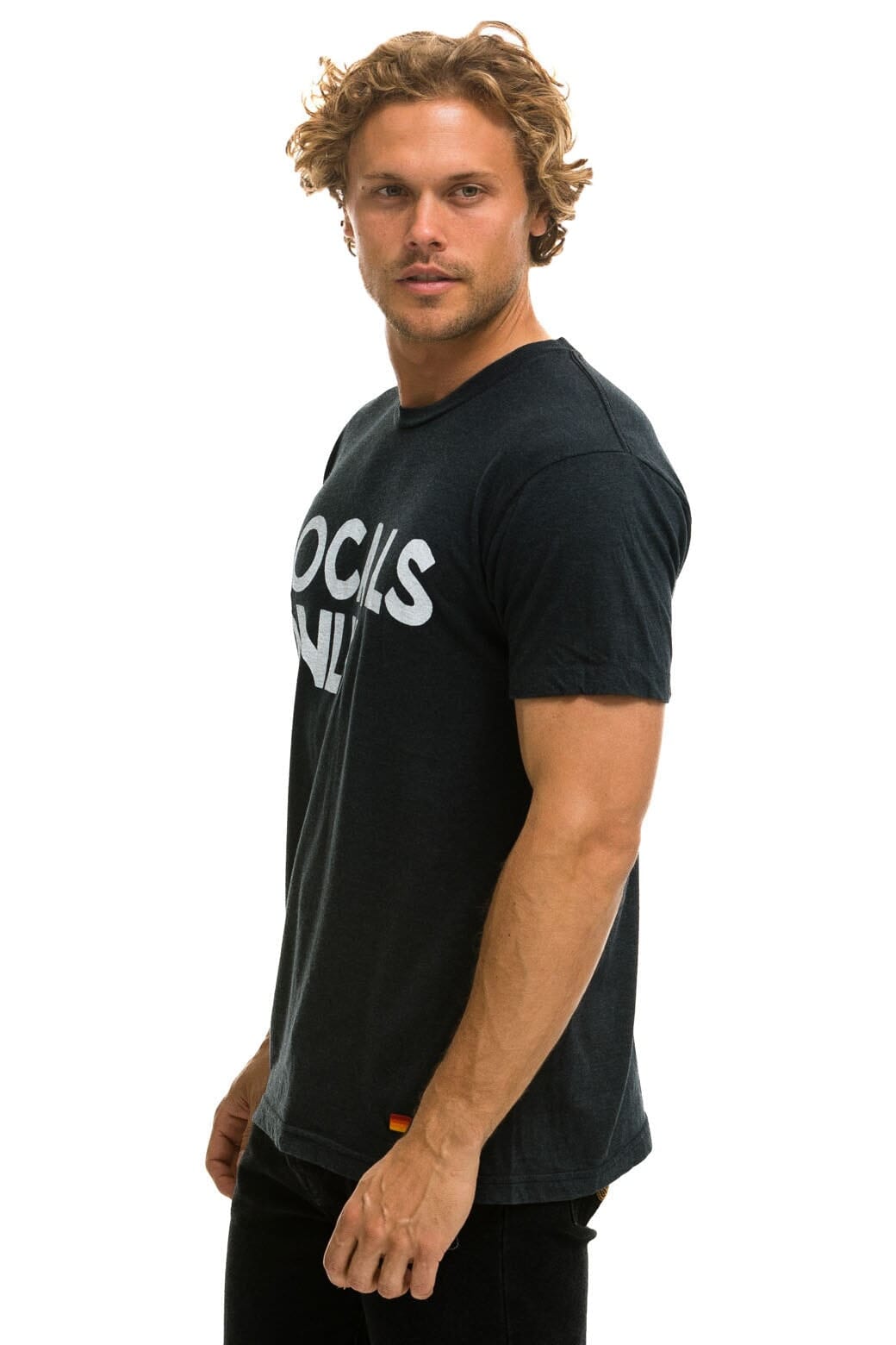 Retro LOCALS ONLY TEE - CHARCOAL
