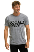 Retro LOCALS ONLY TEE - HEATHER GREY