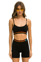 Retro LOGO ADJUSTABLE BRALETTE - BLACK