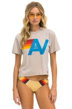 Retro LOGO BOYFRIEND TEE - SAND