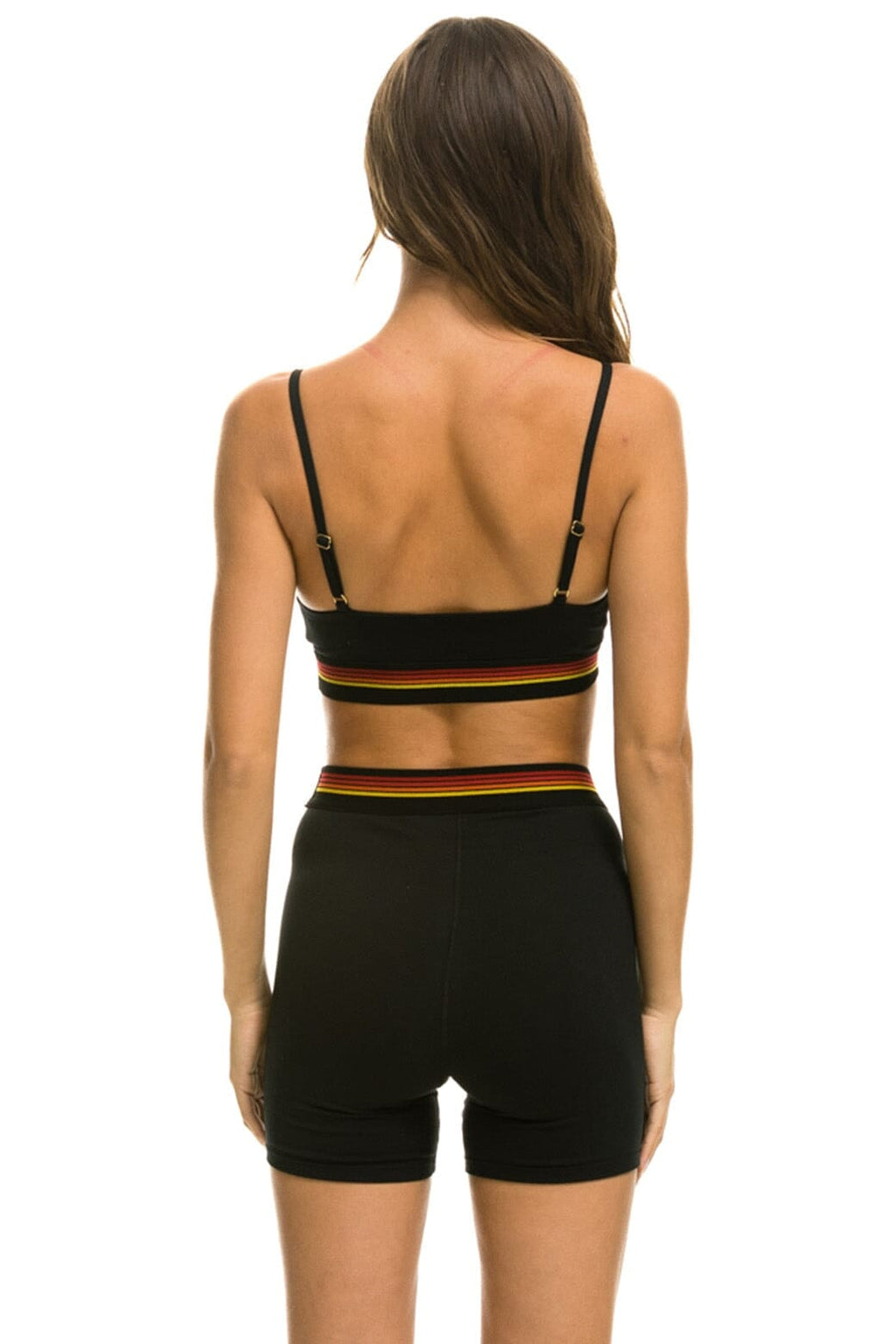 Retro LOGO ELASTIC KEYHOLE BRA - BLACK