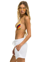Retro LOGO EMBROIDERY LIGHT WEIGHT LOUNGER SHORT - WHITE