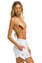 Retro LOGO EMBROIDERY LIGHT WEIGHT LOUNGER SHORT - WHITE