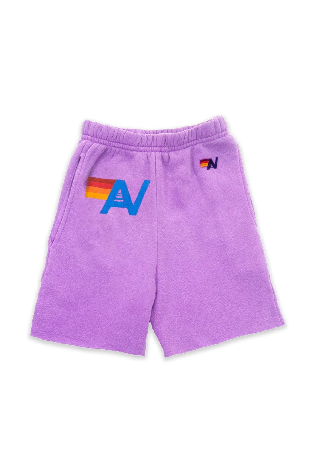 Retro LOGO KIDS SWEATSHORTS - NEON PURPLE