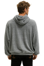 Retro LOGO PULLOVER RELAXED HOODIE - HEATHER GREY