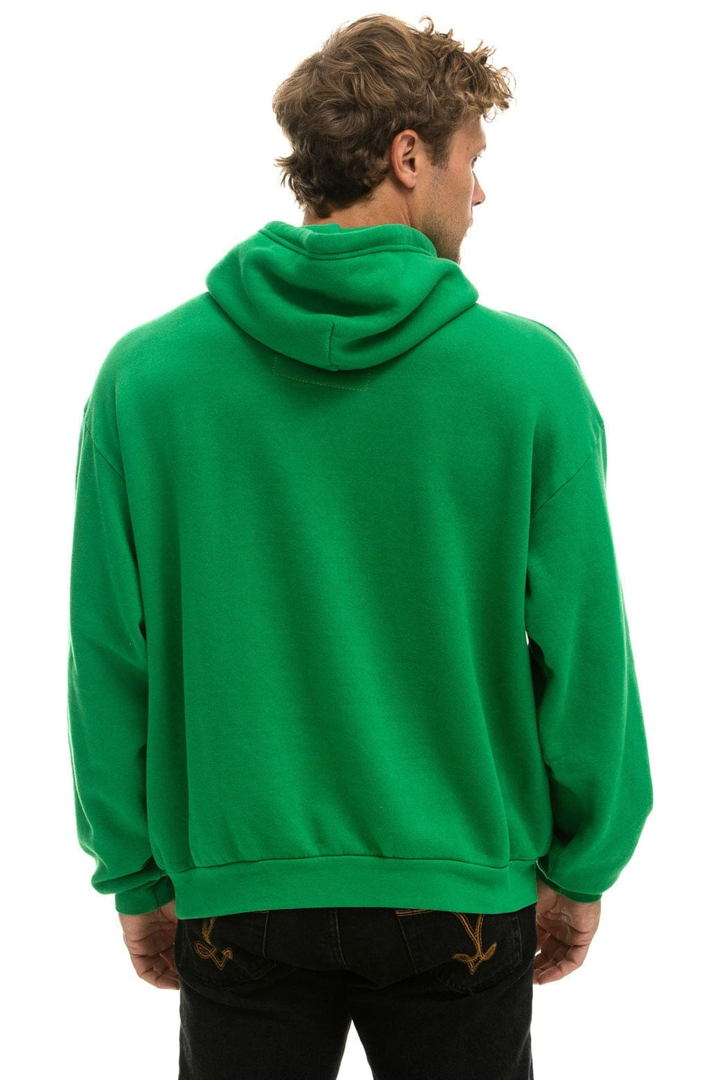 Retro LOGO PULLOVER RELAXED HOODIE - KELLY GREEN