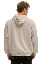 Retro LOGO PULLOVER RELAXED HOODIE - SAND
