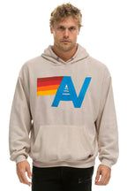 Retro LOGO PULLOVER RELAXED HOODIE - SAND