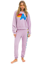 Retro LOGO RELAXED CREW SWEATSHIRT - MAUVE