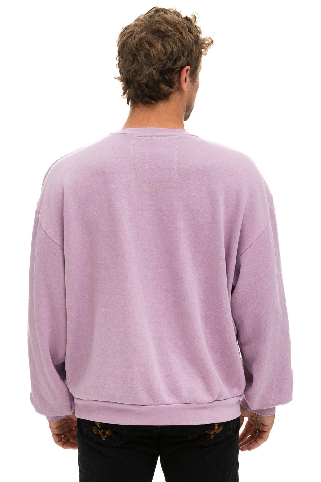 Retro LOGO RELAXED CREW SWEATSHIRT - MAUVE