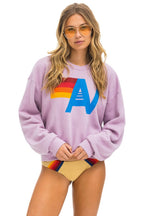 Retro LOGO RELAXED CREW SWEATSHIRT - MAUVE