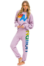 Retro LOGO RELAXED CREW SWEATSHIRT - MAUVE