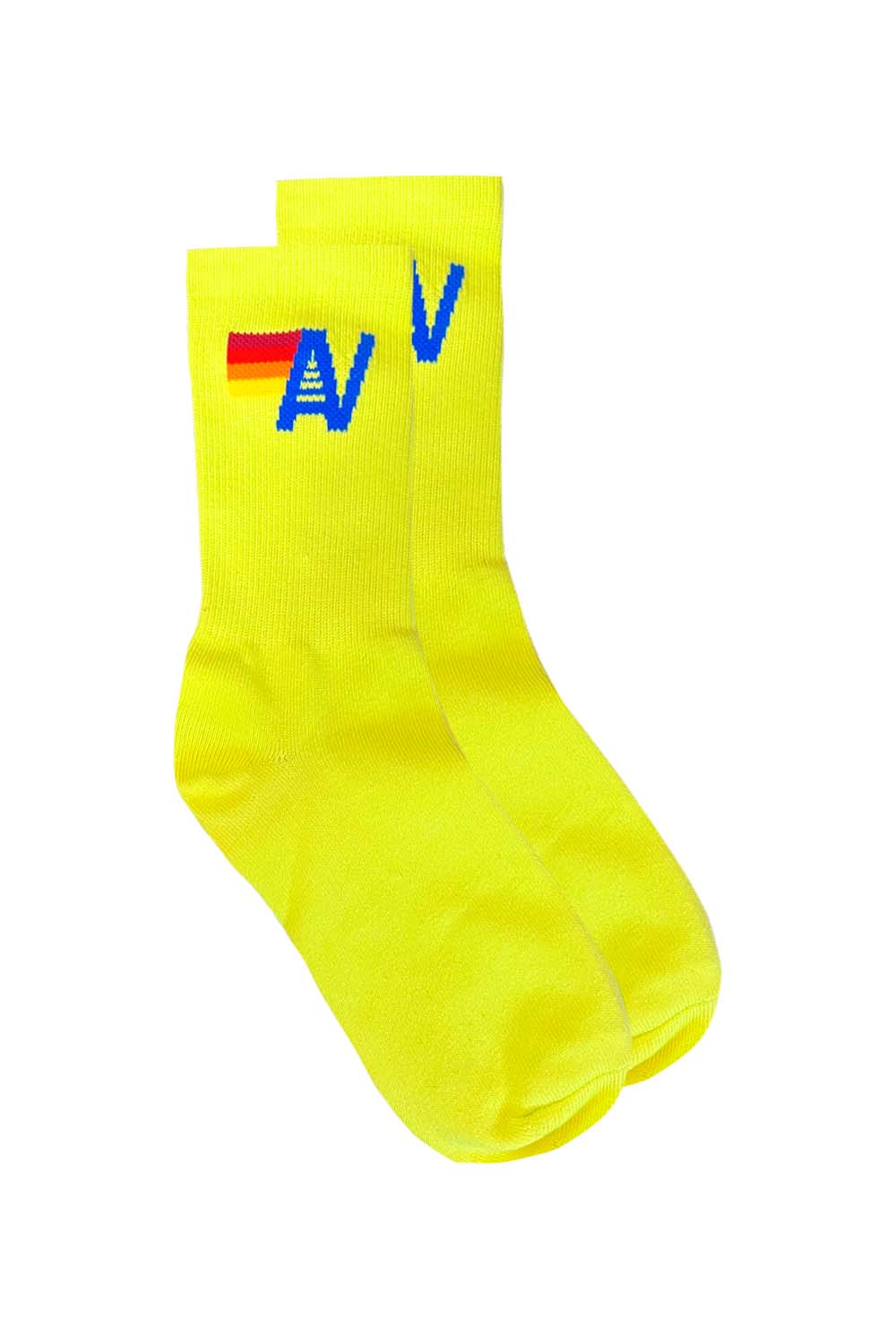 Retro LOGO SOCK - NEON YELLOW