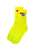 Retro LOGO SOCK - NEON YELLOW