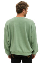 Retro LOGO STITCH RELAXED CREW SWEATSHIRT - SAGE