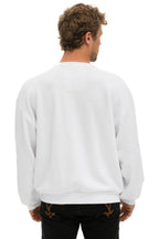 Retro LOGO STITCH RELAXED CREW SWEATSHIRT - WHITE