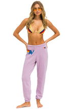 Retro LOGO STITCH SWEATPANTS - MAUVE