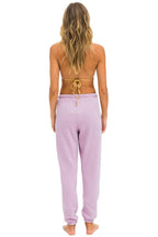 Retro LOGO STITCH SWEATPANTS - MAUVE
