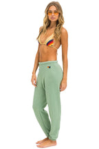 Retro LOGO STITCH SWEATPANTS - SAGE