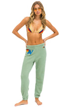 Retro LOGO STITCH SWEATPANTS - SAGE