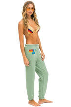 Retro LOGO STITCH SWEATPANTS - SAGE