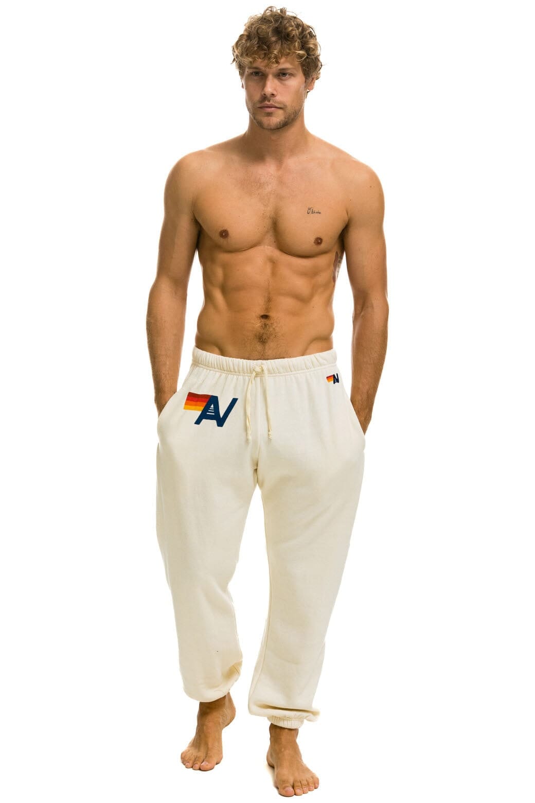 Retro LOGO SWEATPANTS - VINTAGE WHITE