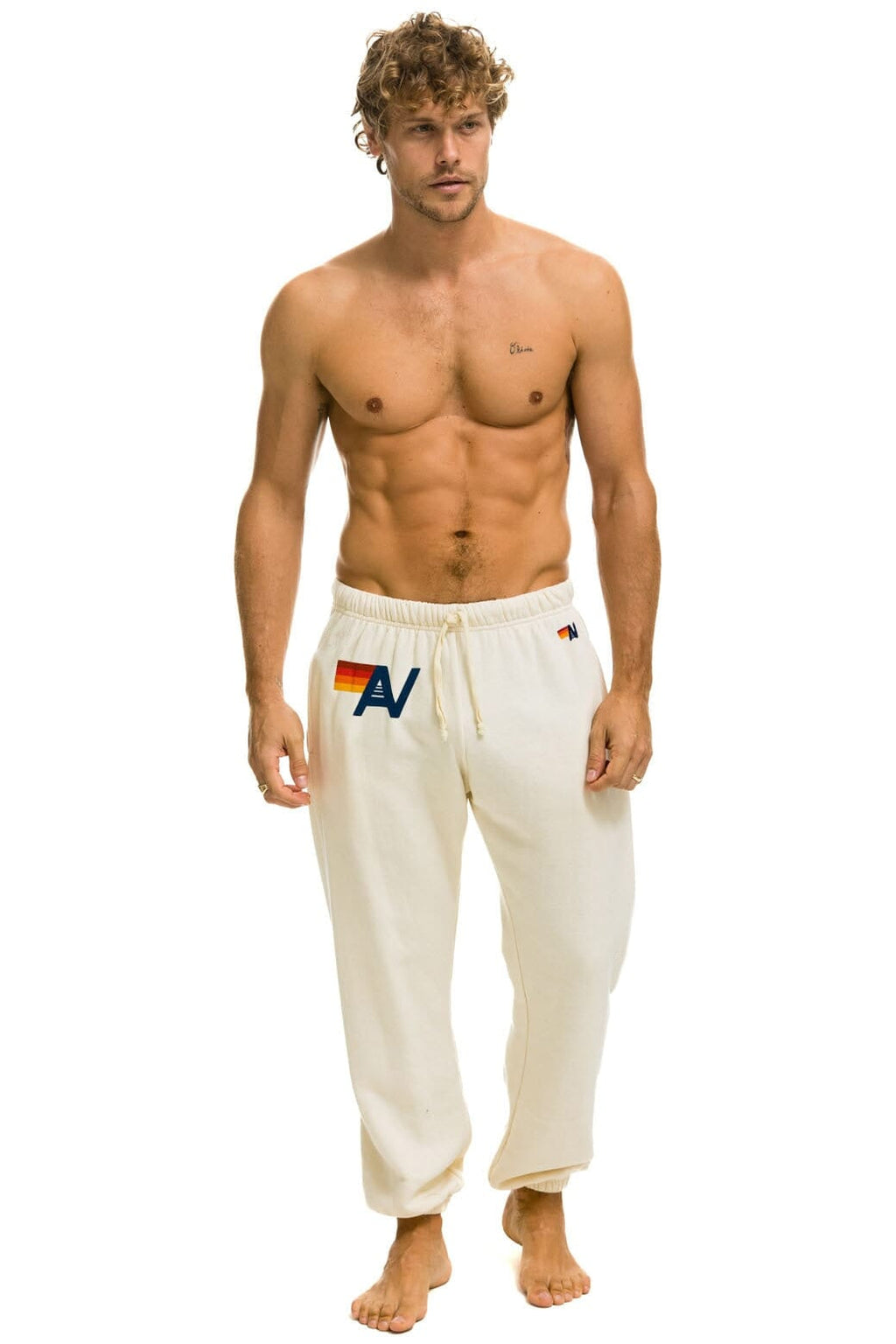 Retro LOGO SWEATPANTS - VINTAGE WHITE