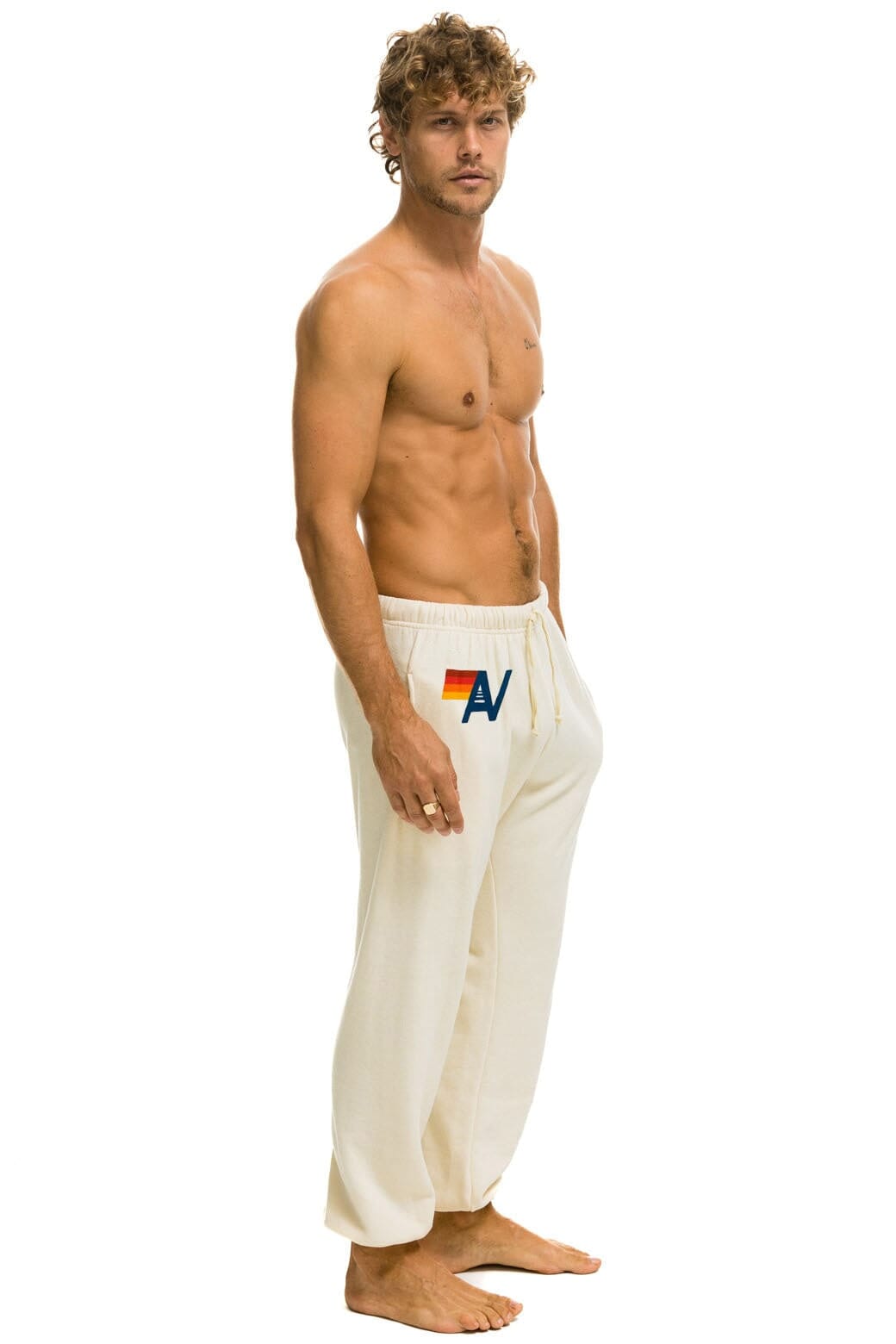 Retro LOGO SWEATPANTS - VINTAGE WHITE