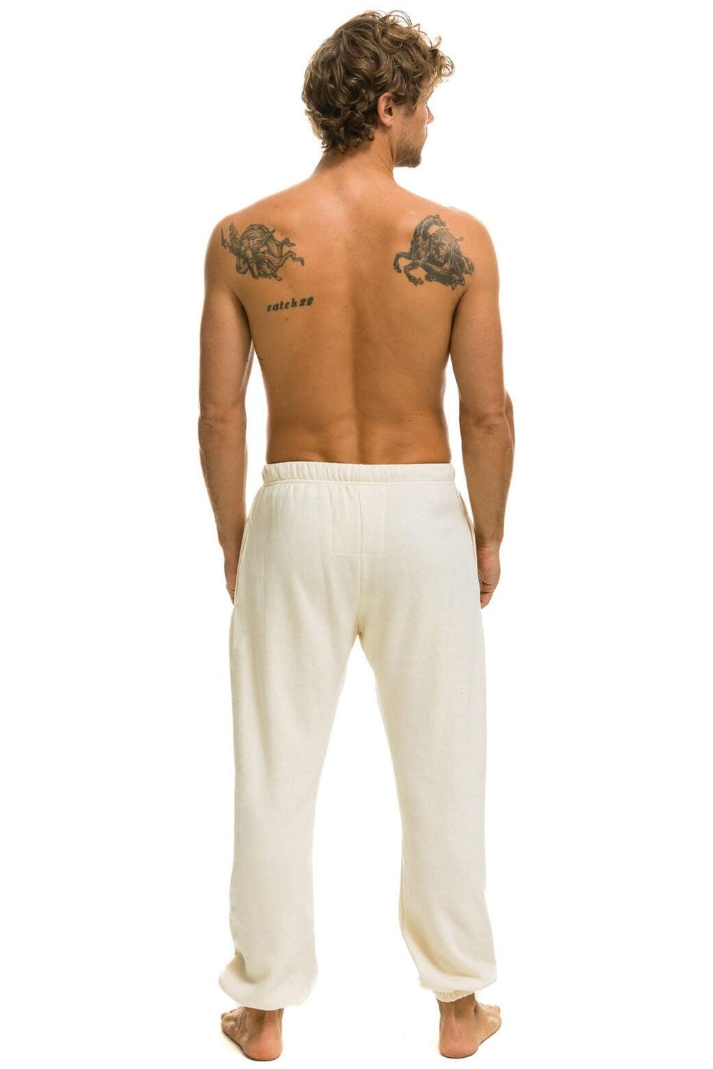 Retro LOGO SWEATPANTS - VINTAGE WHITE