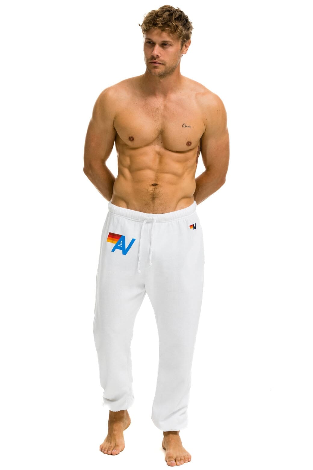 Retro LOGO SWEATPANTS - WHITE
