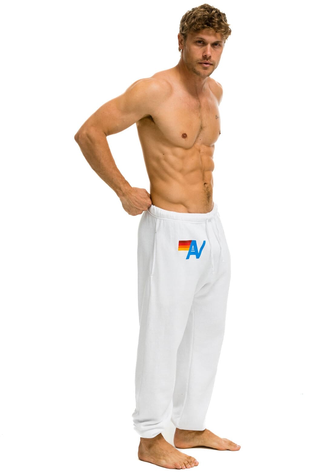 Retro LOGO SWEATPANTS - WHITE
