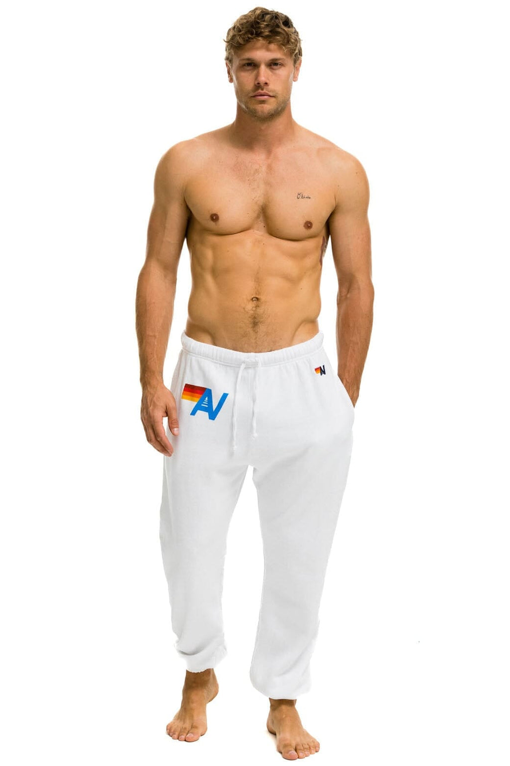 Retro LOGO SWEATPANTS - WHITE