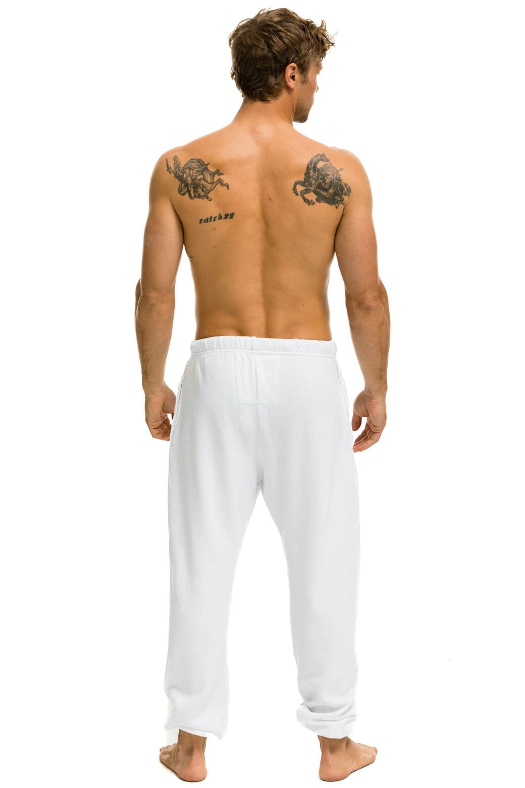 Retro LOGO SWEATPANTS - WHITE