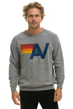 Retro LOGO SWEATSHIRT - HEATHER GREY