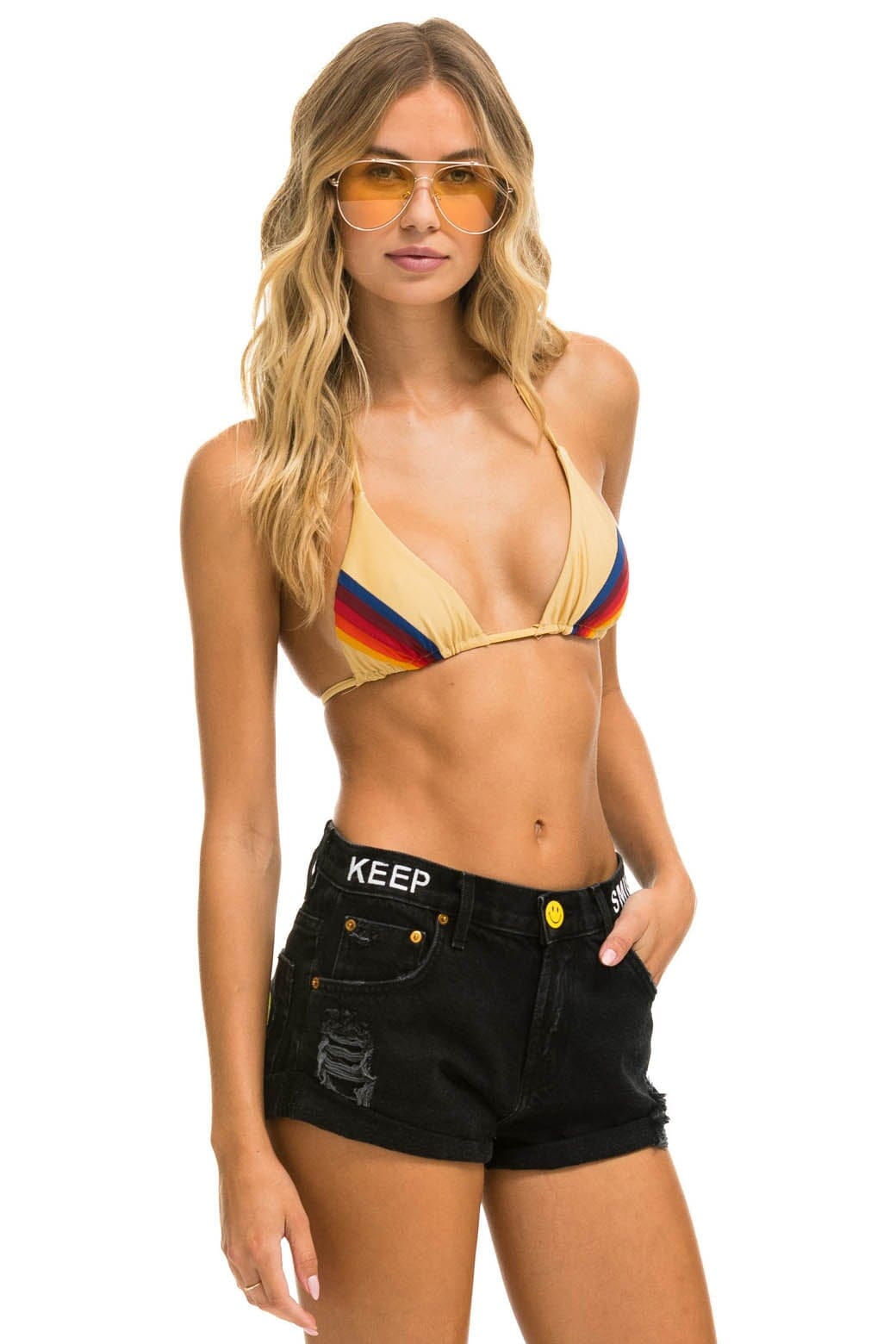 Retro LOW RISE ROCKER JEAN SHORTS - VINTAGE BLACK