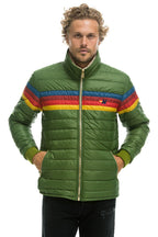 Retro 4 STRIPE JACKET - GARDEN GREEN