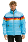 Retro 4 STRIPE LUXE TRAVELER JACKET - GLOSSY SKY