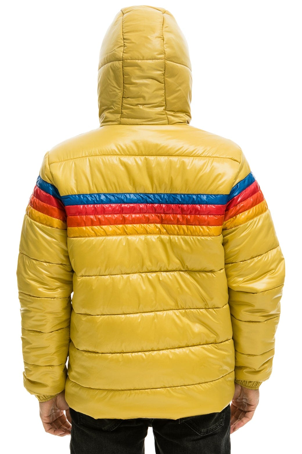 Retro 4 STRIPE LUXE TREKKER JACKET - GLOSSY KHAKI