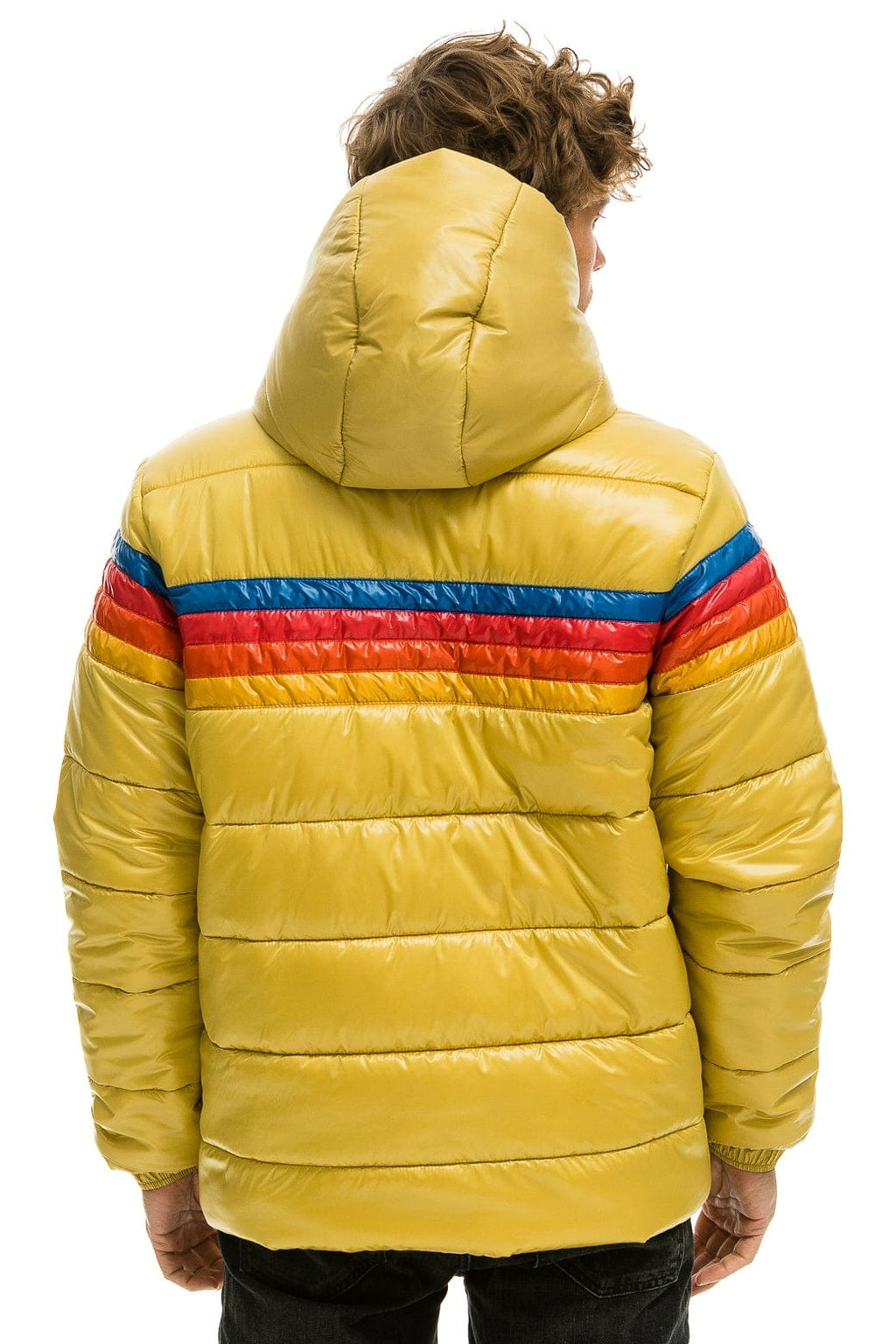 Retro 4 STRIPE LUXE TREKKER JACKET - GLOSSY KHAKI