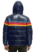 Retro 4 STRIPE LUXE TREKKER JACKET - GLOSSY NAVY