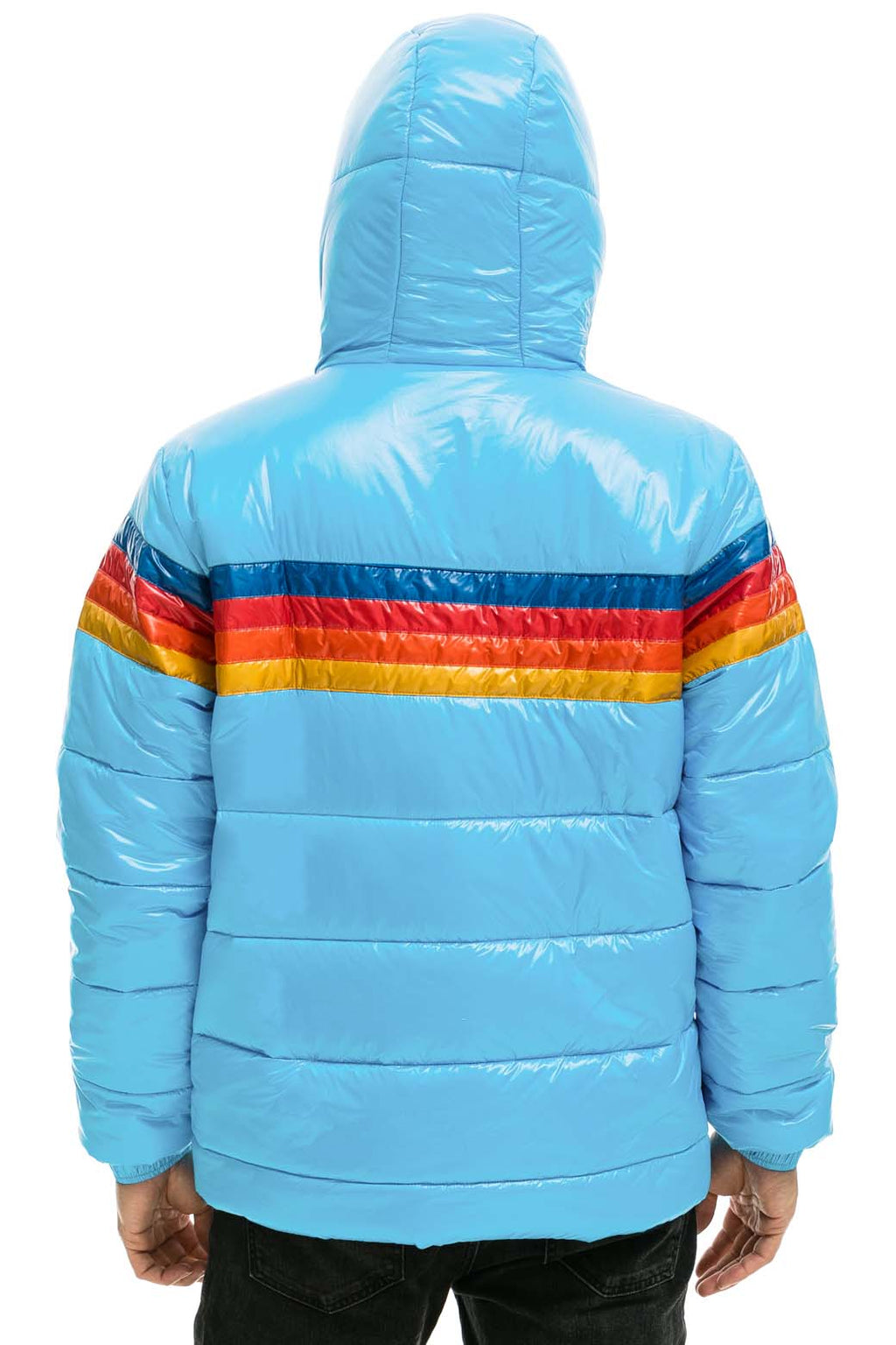 Retro 4 STRIPE LUXE TREKKER JACKET - GLOSSY SKY
