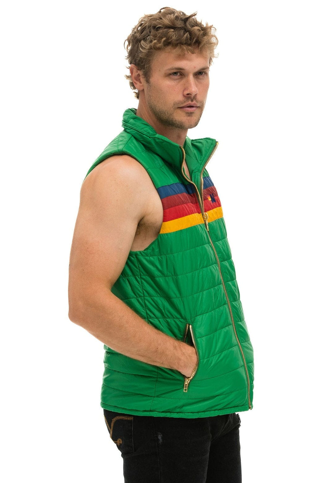 Retro MENS 4 STRIPE VEST - AMAZON